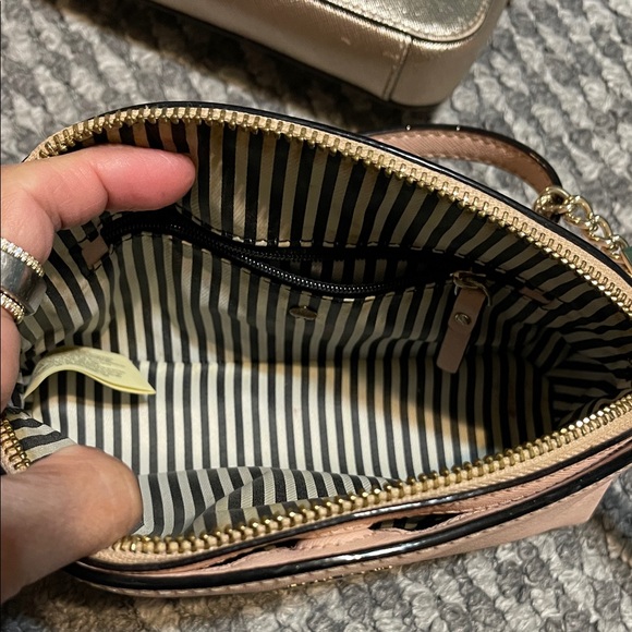(2) Kate Spade Blush and Metallic Gold Crossbody Bags - Picture 3 of 7